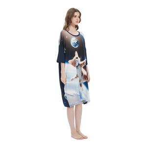 Robe de <span class=keywords><strong>nuit</strong></span> imprimée personnalisée Vêtements de <span class=keywords><strong>nuit</strong></span> Sexy Night Oversized Woman Sleep Tee - Product Image 3