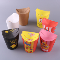 Boîtes en papier personnalisées pour popcorn, poulet frit, frites, chips et hamburgers, avec lamination mate, gaufrage et auto-érection