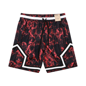 2526 boş Polyester çift örgü özel basketbol şortu erkekler yüksek kalite toptan spor basketbol giysileri şort ile cep - Product Image 3