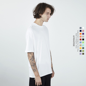 T-shirt Homme Oversize Personnalisé Grande Taille Hip Hop Décontracté à Manches Courtes 100% Coton Épais avec Impression Numérique - Product Image 5