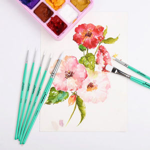 Haute qualité 8 pièces <span class=keywords><strong>artiste</strong></span> pinceau ensemble blanc Nylon cheveux acrylique huile brosse aquarelle <span class=keywords><strong>Gouache</strong></span> peinture Art matériaux - Product Image 4