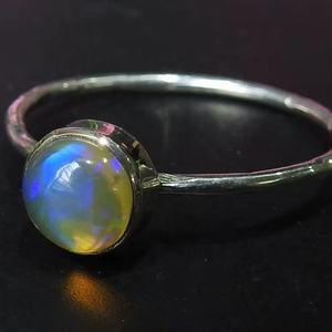 Ethiopian <b>Opal</b> 925 Sterling <b>Silver</b> Bezel Setting Certified Customizable <b>Ring</b> Women Handmade Stone Gift Her Bridal Wedding - Product Image 1