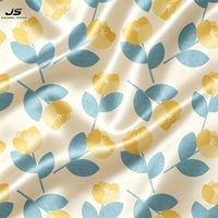 Échantillon gratuit A4, magnifiques motifs floraux, tissu satiné en polyester imprimé numériquement, 90 GSM