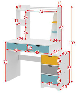 Computer <strong>Desk</strong> <strong>Simple</strong> Desktop <strong>Desk</strong> Bookcase Combination One Student Dormitory Household Table Bedroom <strong>Simple</strong> <strong>Desk</strong> - Product Image 4