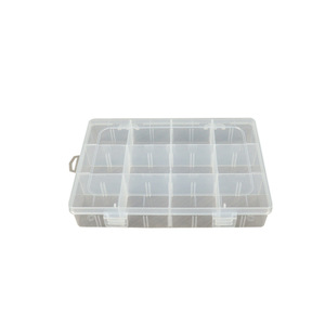 Transparent Plastic Storage Box 12 Compartments Detachable Jewelry Electronic Component Organizer Desktop <b>Display</b> <b>Case</b> - Product Image 5