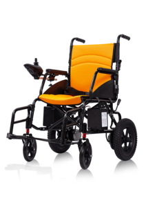 Fauteuil roulant électrique pliable en acier populaire, conçu pour les personnes <span class=keywords><strong>âgée</strong></span>s et les personnes handicapées, avec deux batteries <span class=keywords><strong>au</strong></span> plomb-acide - Product Image 4