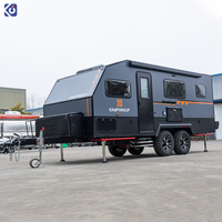 CAMPTRL Caravane de voyage de qualité commerciale, robuste et remorquable, 6 couchages, hébergement mobile pour projets de camping en groupe