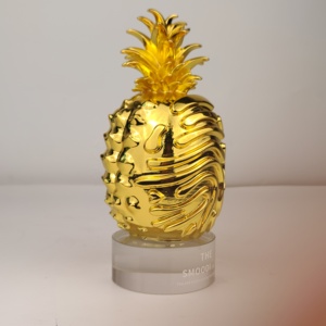 Sculptures et figurines <span class=keywords><strong>en</strong></span> <span class=keywords><strong>métal</strong></span> doré <span class=keywords><strong>en</strong></span> forme d'ananas, design 2026, pour la décoration de salon - Product Image 5