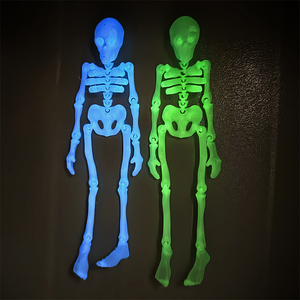 Aimants de réfrigérateur Posiable, Aimant de réfrigérateur squelette, Aimant de réfrigérateur squelette imprimé en 3D pour Halloween, Mini aimants de réfrigérateur articulés - Product Image 4