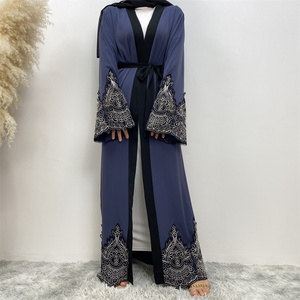 1962# <strong>Turkey</strong> Dubai Muslim Applique Fashion Abaya Wholesale Islamic Ethnic <strong>Clothes</strong> - Product Image 5