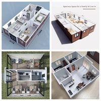 Nouvelle conception moderne écologique, maison conteneur modulaire préfabriquée extensible de 20 pieds avec panneaux sandwich, appartement, villa, salon