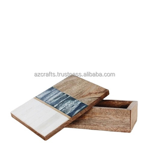 Joyero personalizado hecho a mano con madera de mango de origen ético y embalaje de exhibición de latón de hueso agradable para joyería - Product Image 1