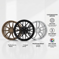 Rines JG Forjados de Alta Resistencia con Diseño Cóncavo Profundo, 5x112 5x115 5x120 mm, Negro Brillante, Prueba de Rayos X, Venta al Por Mayor, para Autos Modificados