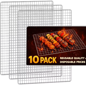 Grille de barbecue en treillis métallique tissé en acier inoxydable 304, résistante à la corrosion, à mailles carrées, outil pour la transformation alimentaire - Product Image 1