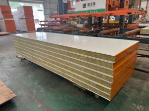 Panneau sandwich en acier coloré S-Port 1150 mm d'<span class=keywords><strong>épaisseur</strong></span>, ignifuge, isolation thermique et phonique en laine de roche, imperméable, pour usine et bureau - Product Image 5