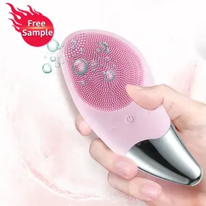 New Popular Electric Exfoliators Automatic Sonic Silicone Facial Cleansing Brush Cleanser Silicone Face Cleaning Brush