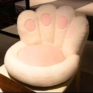 Cojín de asiento con forma de pata de gato rosa, cojín de felpa suave para silla, alivio de presión para las nalgas, diseño de dibujos animados de Anime - Product Image 1