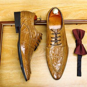 Chaussures habillées en cuir véritable de vache, style britannique haut de gamme, nouveau modèle, pour hommes, type Bullock Oxford, pour affaires - Product Image 4