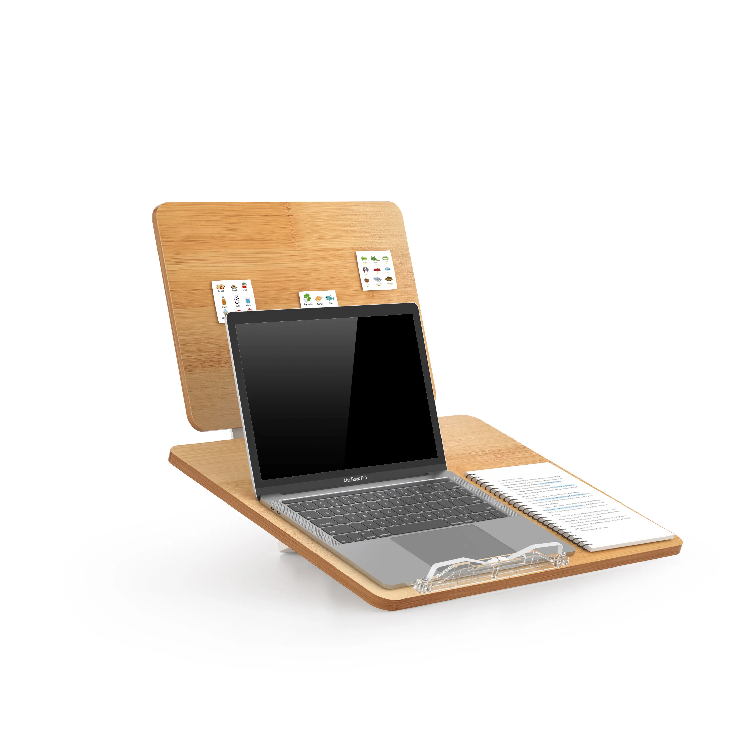 फ़ाइल के साथ डबल लेयर बुक होल्डर हैंड्स फ्री, रेसिपी, पाठ्यपुस्तक, समायोज्य बुक स्टैंड के लिए फोल्डेबल डेस्कटॉप राइजर