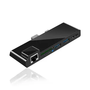 promocional Puerto oem 6 en 1 USB a HDMI Ethernet USB 3,0 DP TF lector de tarjetas SD conexión de acoplamiento adaptador de hub
