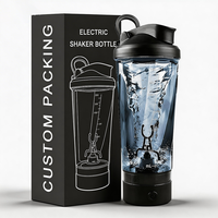 Bouteille de shaker de protéines pour la salle de sport avec logo personnalisé, 450 ml, 600 ml, mélangeur rechargeable USB C, tasse de shaker électrique pour protéines