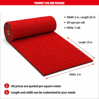 Gazon artificiel rouge de 20 mm pour cérémonies, mariages, événements, expositions, terrains de jeux scolaires, aires de jeux pour enfants, décoration de sol