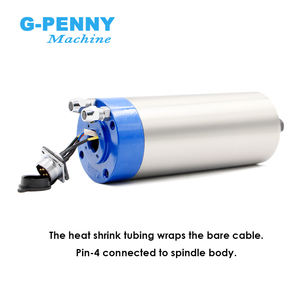 Moteur de broche refroidi par eau G-penny personnalisé <span class=keywords><strong>1</strong></span>,5 kW ER11 80 mm pour le travail du bois, <span class=keywords><strong>4</strong></span> roulements à billes, 400 Hz, <span class=keywords><strong>0</strong></span>-24000 tr/min, machine CNC - Product Image 3