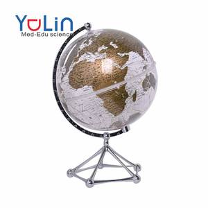 Globe terrestre rotatif à la <span class=keywords><strong>maison</strong></span> Cadeau d'enseignant Globes haute définition Support en métal Globe solaire décoratif pour le bureau de l'environnement 20cm - Product Image 1