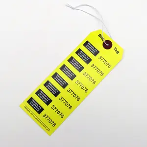 На бирке коллектора имеется номера этикеток на листе этикеток, соответствующие нумерациям на закругленных углах бирки, патч вокруг отверстия