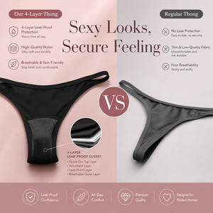 Tanga Menstrual Invisible y Sexy para Mujer, a Prueba de Fugas, de 4 Capas, Absorbente, para Flujo Abundante, Ropa Interior Menstrual Nueva - Product Image 2