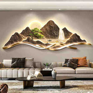 Decorazione Moderna per Soggiorno, Quadro <span class=keywords><strong>da</strong></span> <span class=keywords><strong>Parete</strong></span> con Illuminazione <span class=keywords><strong>LED</strong></span>, Dipinto Paesaggistico di Alta Qualità per Sfondo Divano - Product Image 5