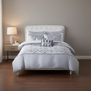 Juego de Funda de Edredón King Size de 3 Piezas, Acolchado, con Patrón Geométrico Tejido, Relleno de Algodón, Ropa de Cama de Lujo para el Hogar - Product Image 2