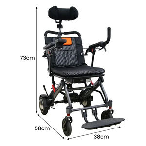 <span class=keywords><strong>Fauteuil</strong></span> <span class=keywords><strong>roulant</strong></span> électrique pliable <span class=keywords><strong>tout</strong></span>-<span class=keywords><strong>terrain</strong></span> avec pneus alvéolés avant de <span class=keywords><strong>6</strong></span> pouces et <span class=keywords><strong>roue</strong></span> motrice arrière de 8 pouces, absorption des chocs pour les déplacements en extérieur - Product Image 2