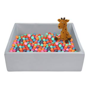 Piscine à balles extra large gris clair 47,2x47,2x13,8 pouces en mousse pour enfants, tout-petits et bébés - Product Image 1