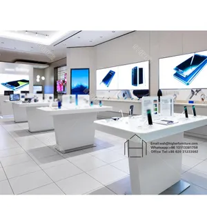 Modern Mini Cell Phone Store Furniture Glass Showcase And Checkout Counter Bespoke Mobile Phone Shop Decoration Design