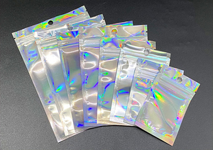 7x10cm Laser Transparent Self Sealing <b>Bag</b> Factory Custom Yin-Yang Bone <b>Bag</b> for Jewelry & Data <b>Cable</b> Packaging - Product Image 5