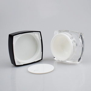 Sang Trọng Kem Mỹ Phẩm Lọ 5G 50G Vuông Trong Suốt Acrylic Nhựa 10Ml Nắp Cho Khuôn Mặt Kem Mắt Kem <span class=keywords><strong>5Ml</strong></span> Mặt Nạ Bao Bì - Product Image 2