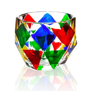 N43 vente en gros, verre à vin en cristal de couleur arc-en-ciel peint à la main pour whisky - Product Image 1