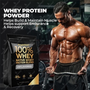 AegleWell Private Label 100% Whey <strong>Protein</strong> <strong>Powder</strong> <strong>Unflavoured</strong> Hydrolyzed <strong>Protein</strong> <strong>Powder</strong> 2 Lb, 25 g of <strong>Protein</strong> Blend - Product Image 5