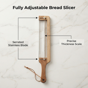 Couteau à <span class=keywords><strong>pain</strong></span> à lame dentelée réglable, ambidextre, <span class=keywords><strong>avec</strong></span> manche en bambou et acacia, pour couper le <span class=keywords><strong>pain</strong></span> - Product Image 3