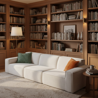 Ergonomisches Komprimiertes Würfelsofa - Cremefarbenes Minimalistisches Stoffsofa mit Hoher Stützfunktion für Wohnzimmer Foshan Möbel