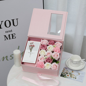 Regalos Creativos para el Día de San Valentín para Novio y Novia, Caja de <span class=keywords><strong>Regalo</strong></span> Romántica con Jabón en Forma de Rosa, Caja de Joyería con Letra, Día de la <span class=keywords><strong>Madre</strong></span> - Product Image 2