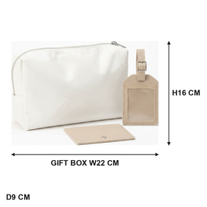 Ensemble cadeau écologique en toile Tyvek avec fermeture éclair, personnalisable ODM/OEM, certifié ISO BSCI SMETA, comprenant une trousse de toilette, une étiquette de bagage et un porte-cartes, 3 pièces - Product Image 6