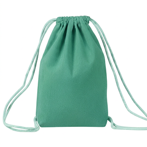 Customized Logo Eco-Friendly Canvas <b>Drawstring</b> <b>Backpack</b> High Quality OEM Service Wholesale Rate Beach Theme Large Capacity - Product Image 1