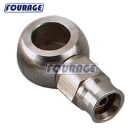 Sambungan Rem Baja Tahan Karat Lurus 45 Derajat 90 Derajat Banjo Eye ke -3AN Ujung Selang PTFE Adaptor Ujung Selang Rem Banjo