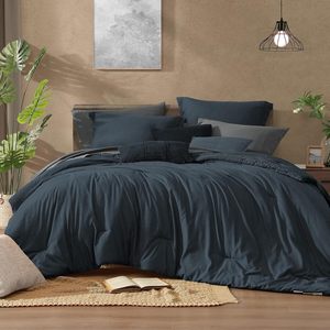 Kích thước đầy đủ <span class=keywords><strong>Comforter</strong></span> Set, màu xanh hải quân bedding <span class=keywords><strong>Comforter</strong></span> Bộ đầy đủ 7 miếng với <span class=keywords><strong>Comforter</strong></span>, tấm, vỏ gối & shams - Product Image 1