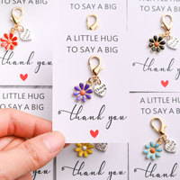 Porte-clés pendentif fleur mignon, porte-clés marguerite en émail tendance, pour sac, voiture, cadeau, articles promotionnels