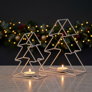 Wholesale Latest Metal Wire <b>Christmas</b> <b>Tree</b> Shape Tea Light Holders for Home Tabletop Decoration - Product Image 1