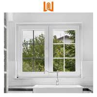 Ventanas de arco de PVC modernas de estilo francés, ventana abatible de vinilo, ventanas redondas de doble acristalamiento