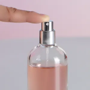 30 ml luxuriöse transparente parfüm-glasflasche in runder form mit box